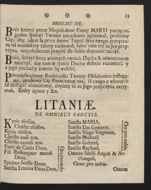 Litaniae. De Omnibus Sanctis.