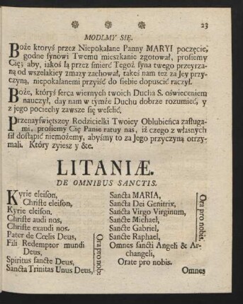 Litaniae. De Omnibus Sanctis.