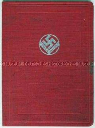 Vordruck eines Mitgliedsbuches des Opferringes der Nationalsozialistischen Deutschen Arbeiter-Partei (blanko)