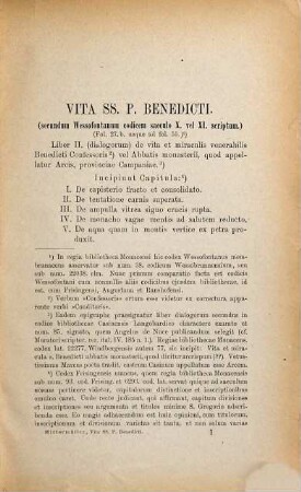 S. Gregorii Magni Dialogorum liber secundus de vita et miraculis S. Benedicti