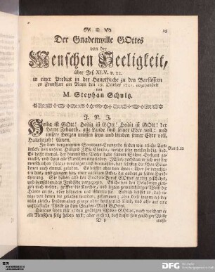 Der Gnadenwille Gottes von der Menschen Seeligkeit [...].