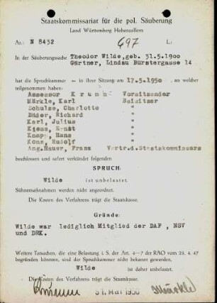 Wilde, Theodor