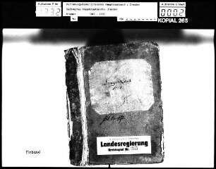 Kopial Leipziger Kreis / Alte Aufschrift: "Leipzigisch Copial"