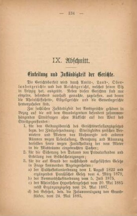 IX. Abschnitt. Einteilung und Zuständigkeit der Gerichte.