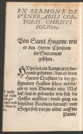 Von Sanct Hugone ...