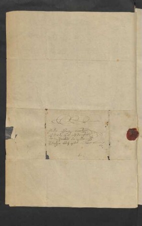 Die Adresse und ein Siegel