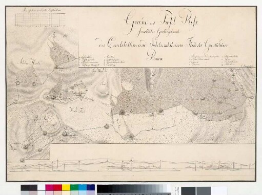 Grund- und Profil-Riss saemtlicher Grubengebaeude des Carlstollen- und Siebels- nebst einem Theile des Gunkelröder Reviers