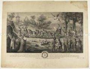 Allegorische Darstellung auf den Einmarsch der Koalitionsarmeen nach Frankreich 1792?