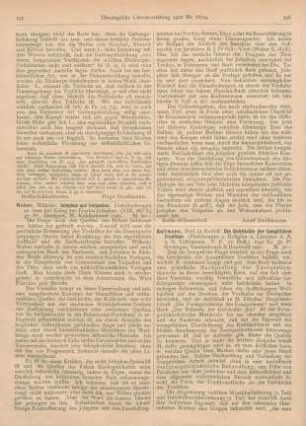 396-398 [Rezension] Bultmann, Rudolf, Die Geschichte der synoptischen Tradition