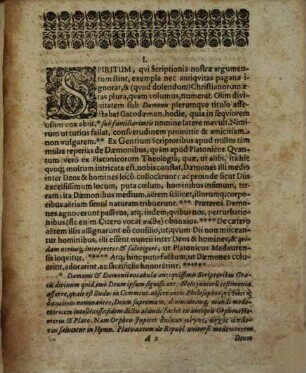 De spiritibus familiaribus vulgo sic dictis
