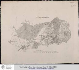 [Manöverkarte des Gebietes um Eschollbrücken, Pfungstadt, Eberstadt und Nd.Ramstadt] Manöverfeld 1828. o.O.u.J. [nach 1828]