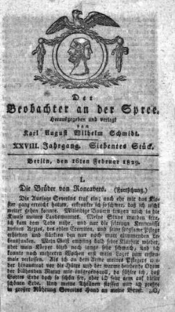 7. Stueck, 16. Februar 1829