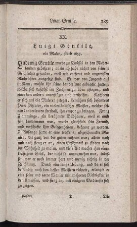 XX. Luigi Gentile, ein Maler, starb 1657.