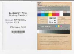 Entnazifizierung Ernst Ellermann, geb. 11.06.1890 (Reichsbahnamtmann)
