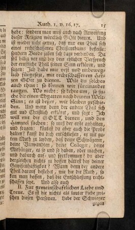 15-22, II. Zur gemeinschaftlichen Liebe und ...