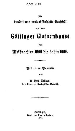 152: Nachricht von dem Göttinger Waisenhause