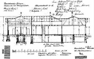 Esslingen (Neckar): Nebengebäude Ost Gbd.1A Längenschnitt C-D