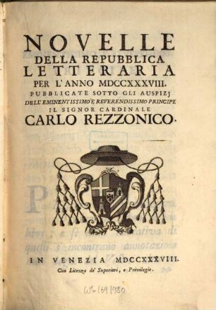 Novelle della repubblica letteraria. 1738