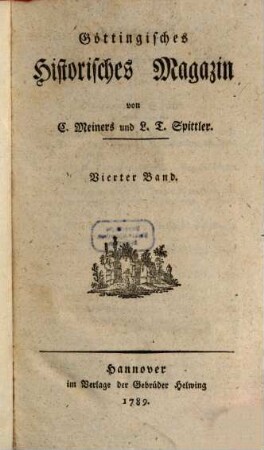 Göttingisches historisches Magazin, 4. 1789