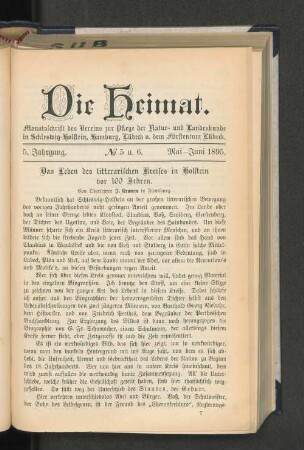 No. 5 u. 6. Mai-Juni 1895.