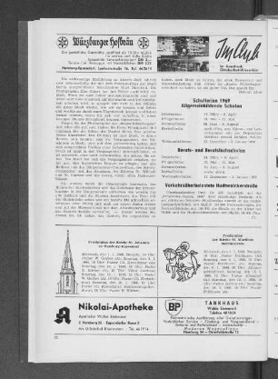 Schulferien 1969 Allgemeinbildende Schulen