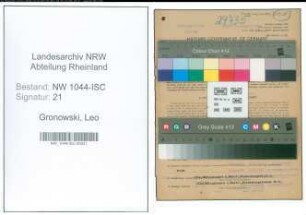 Entnazifizierung Leo Gronowski , geb. 12.11.1909 (Redakteur)