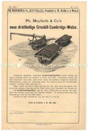 Dreiteilige Croskill-Cambridge-Walze