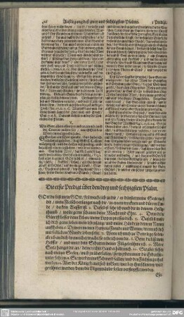 Die Predigten über den drey und sechtzigsten Psalm