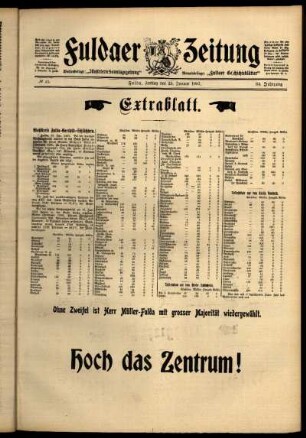 Zweite Ausgabe vom Freitag, den 25. Januar 1907.
