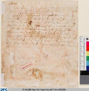 Handschriftlicher Text; nicht identifizierbare Skizze