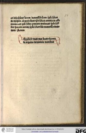 Explicit tractatus beati Thome de Aquino de divinis moribus.