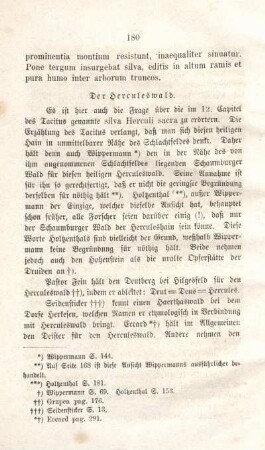 Der Herculeswald. [Seiten 181 - 188 fehlen.]