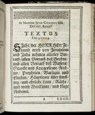 Textus / Exordium / Propositio / Confirmatio / Usus / Vita Defuncti