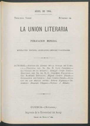 Número 10, Abril de 1904