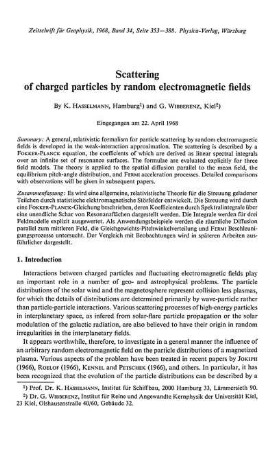 Scattering of charged particles by random electromagnetic fields