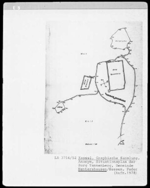 Nentershausen, Situationsplan der Burg Tannenberg