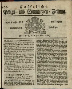 Nr. 37, Mittwoch, den 7ten Mai 1817