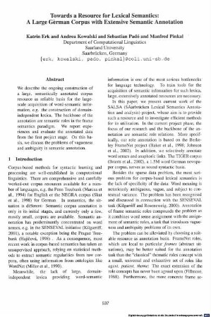 Towards a resource for lexical semantics : a large german corpus with extensive semantic annotation