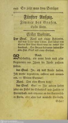 Fünfter Aufzug. Zimmer des Grafen. Späte Nacht