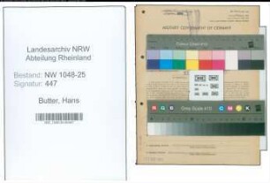 Entnazifizierung Hans Butter , geb. 05.10.1902 (Haendler)