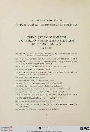 China-Japan-Sammlung, Porzellan, Steinzeug, Bronzen, Lackarbeiten u.a. (Nr.505-655)