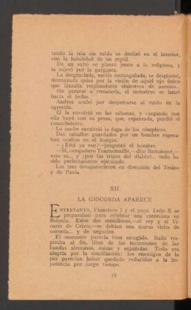 XII - La Gioconda aparece