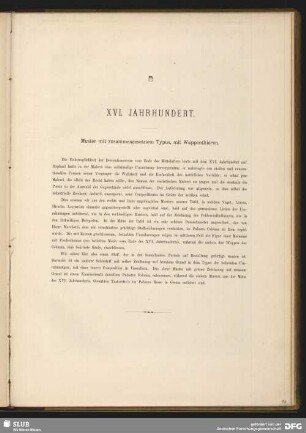 XVI. Jahrhundert