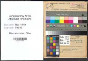 Entnazifizierung Otto Kirchenmaier , geb. 02.04.1897 (Musiker)