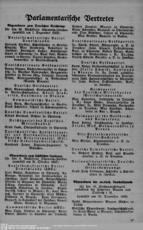 Parlamentarische Vertreter