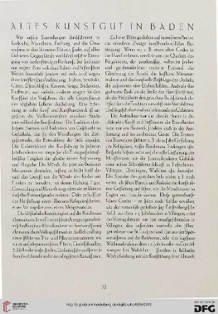 Altes Kunstgut in Baden
