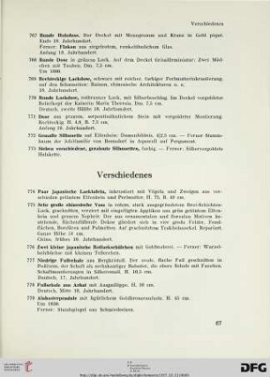 Verschiedenes (Nr. 774-785)