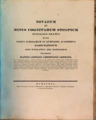 Novarum et minus cognitarum stirpium pugillus ..., Pugillus VI