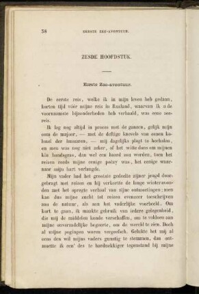 Zesde Hoofdstuk. Eerste Zee-avontuur.