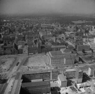 Nördliche Innenstadt von Leipzig : Blick vom Karl-Marx-Platz Richtung Nordwesten